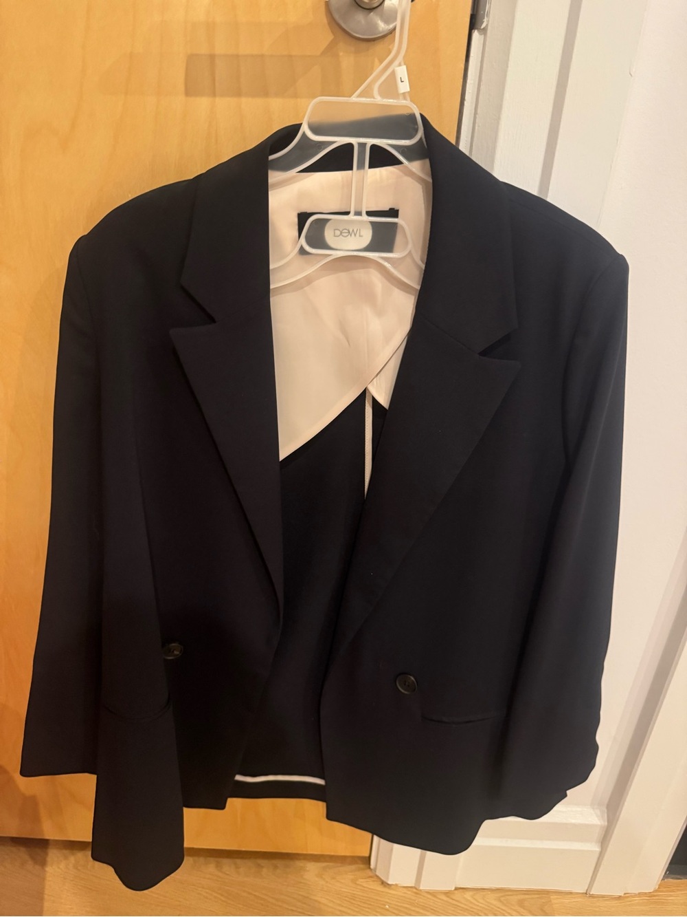 Black Double-Breasted Blazer for Women